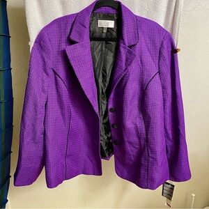 Le Suit Bold Purple Women's Blazer